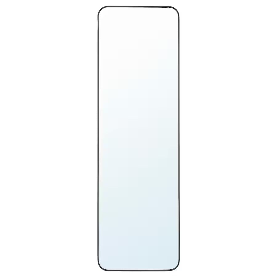 LINDBYN Mirror, black, 40x130 cm