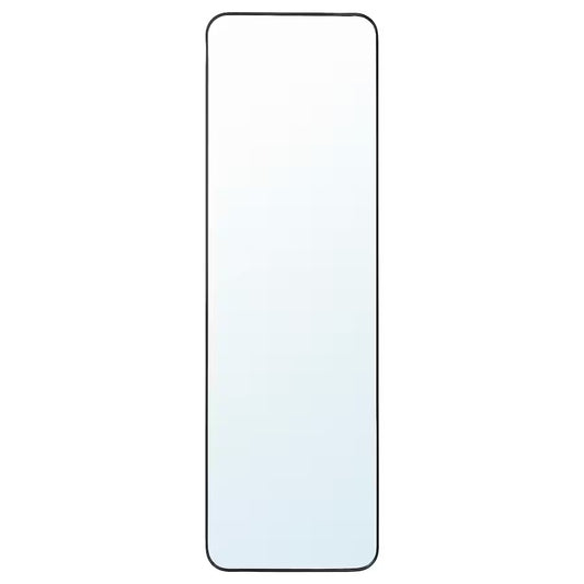 LINDBYN Mirror, black, 40x130 cm