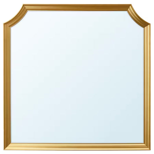 SVANSELE Mirror, gold-colour, 78x78 cm