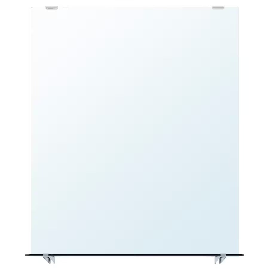 NYSJÖN Mirror with shelf, white, 50x60 cm