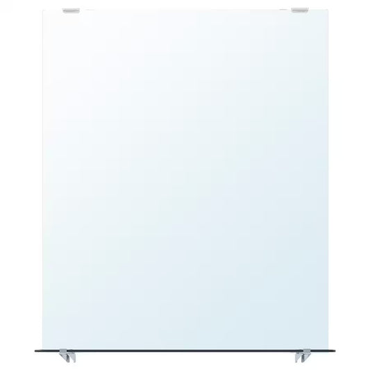 NYSJÖN Mirror with shelf, white, 50x60 cm