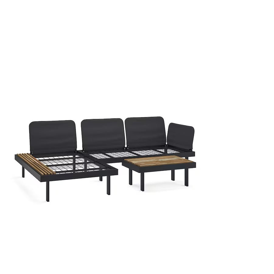 REVSKÄR 3-seat conversation set, anthracite outdoor