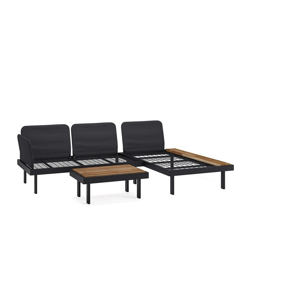 REVSKÄR 3-seat conversation set, anthracite outdoor