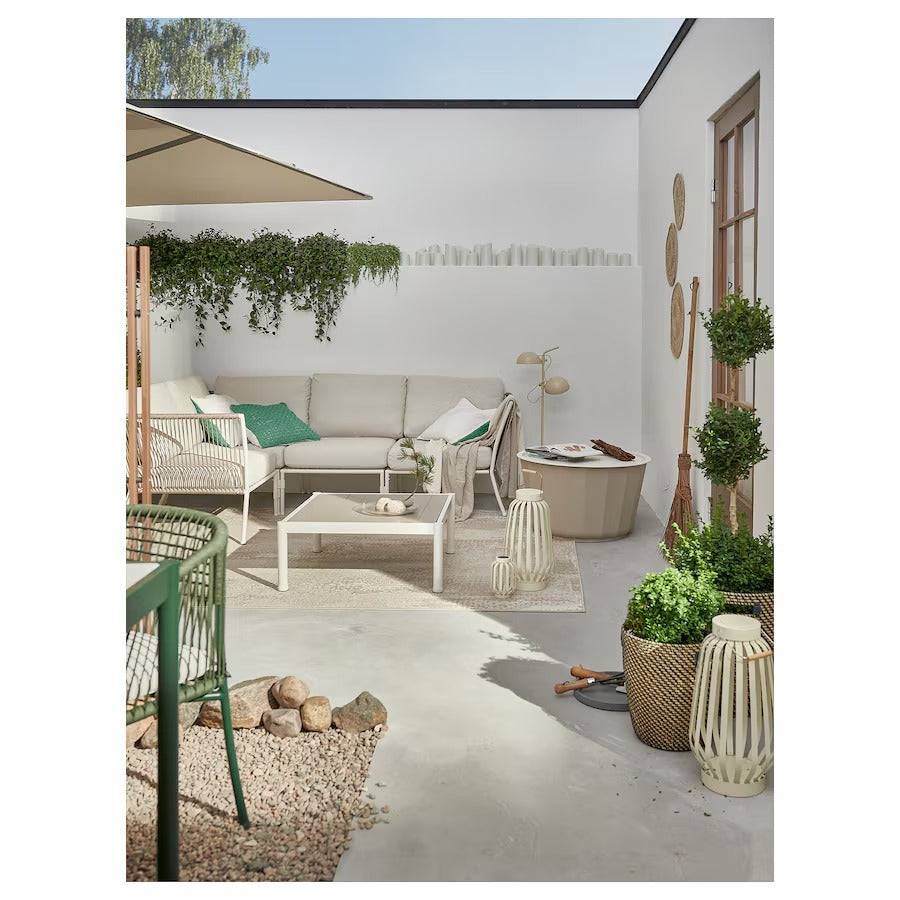 SEGERÖN One-seat section, outdoor, white/beige