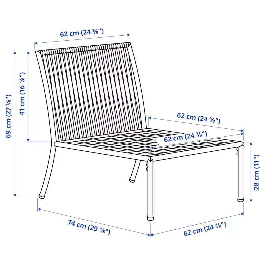 SEGERÖN One-seat section, outdoor, white/beige