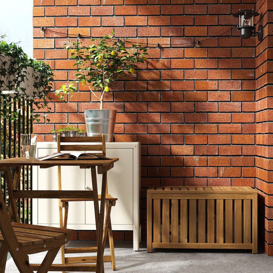 NÄMMARÖ Storage box, light brown stained indoor /outdoor, 80x40x45 cm