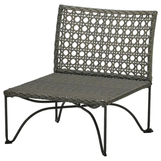 JUTHOLMEN One-seat section, outdoor, dark grey-brown