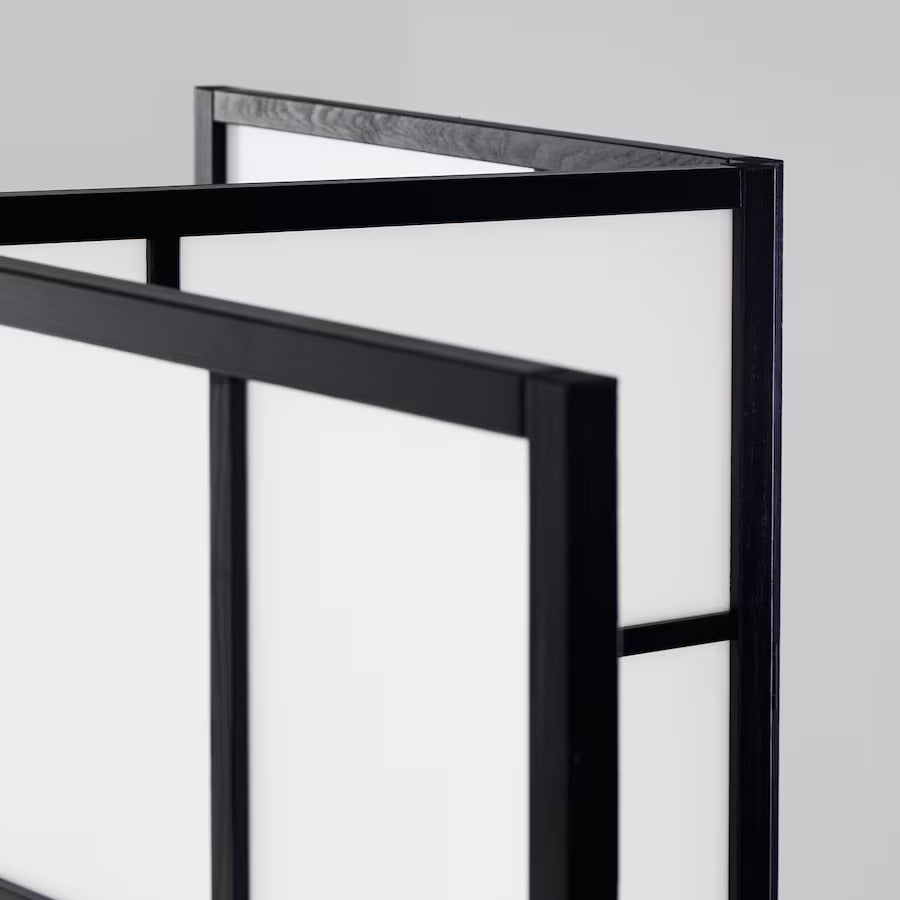 RISÖR Room divider, white/black, 216x185 cm