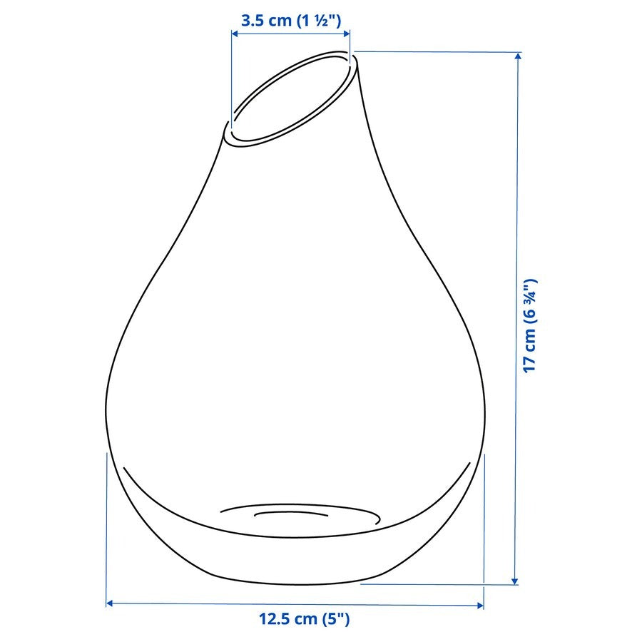 SANNOLIK Vase, pink, 17 cm