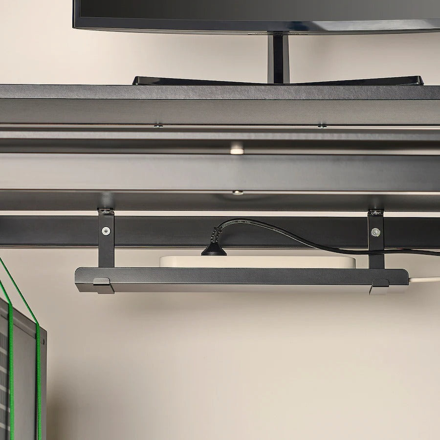 UTVISNING Gaming desk with shelf, black, 120x60 cm