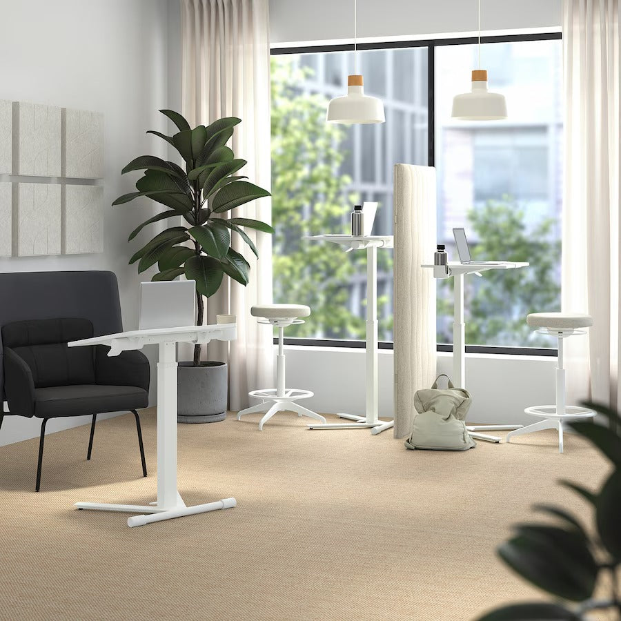 MITTZON Laptop table with castors, white, 66x50 cm