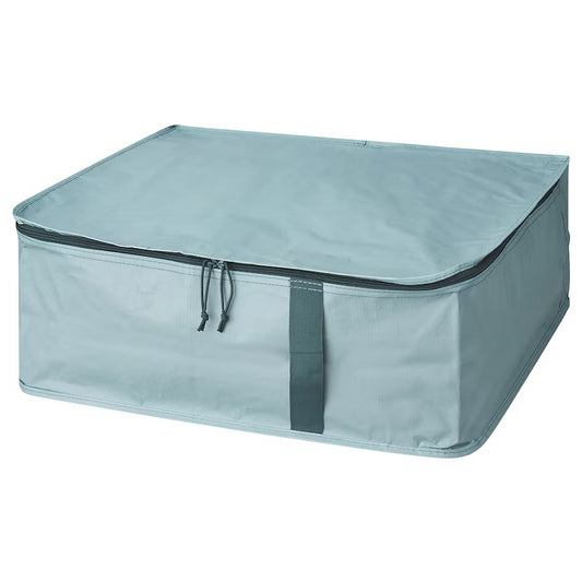 SÄCKKÄRRA Storage case, turquoise, 55x49x19 cm