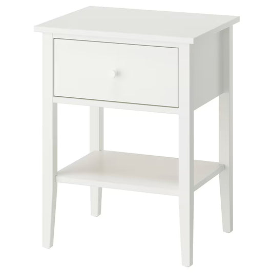 GULLABERG Bedside table, with 1 drawer with shelf/white, 53x43x69 cm