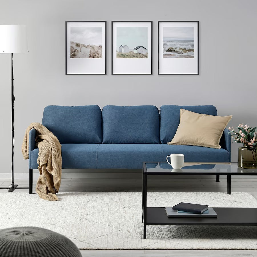 GLOSTAD 3-seat sofa, Knisa medium blue