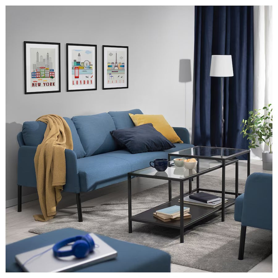 GLOSTAD 3-seat sofa, Knisa medium blue