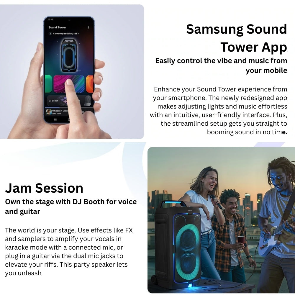 SAMSUNG - Sound Tower MX-ST50F Party Speaker ( 240W ) - Black