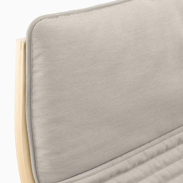 POÄNG Rocking-chair, birch veneer/Knisa light beige