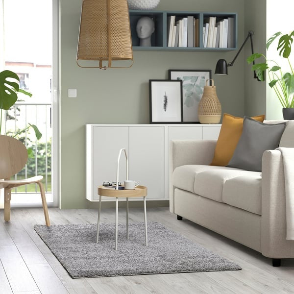 ÄRENDE Rug, high pile, grey, 120x180 cm