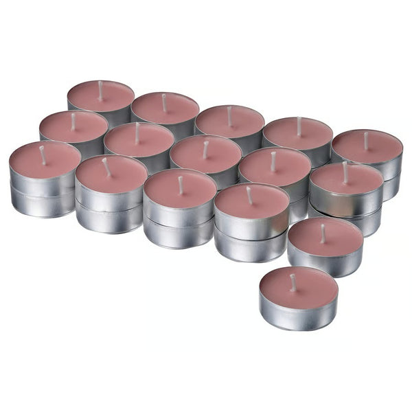 LOTSFÅGEL Scented tealight, Red berries light pink, 3.5 hr