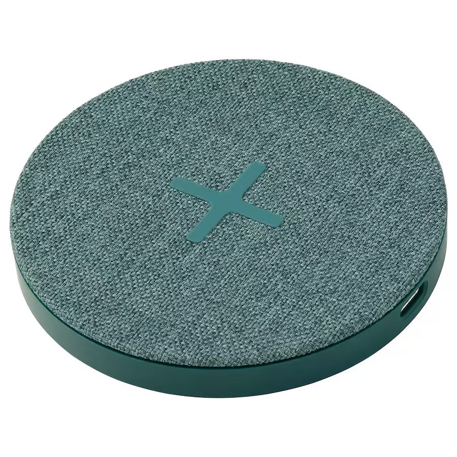 NORDMÄRKE Wireless charger, textile/grey