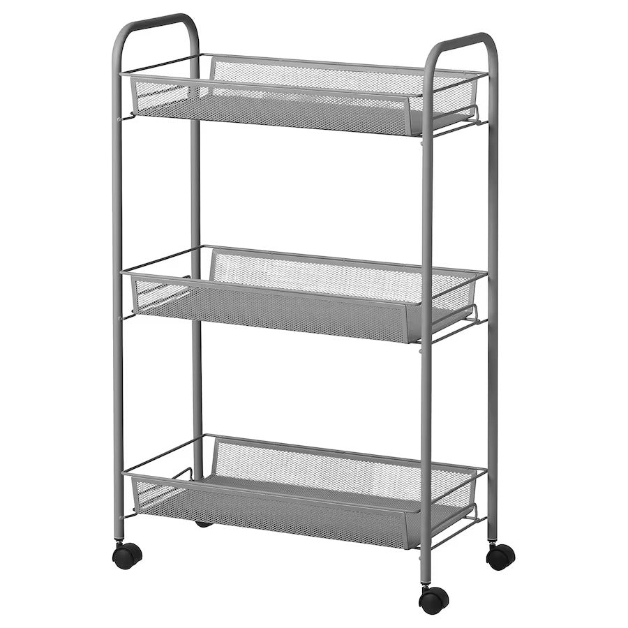 HORNAVAN Trolley, white, 26x48x77 cm