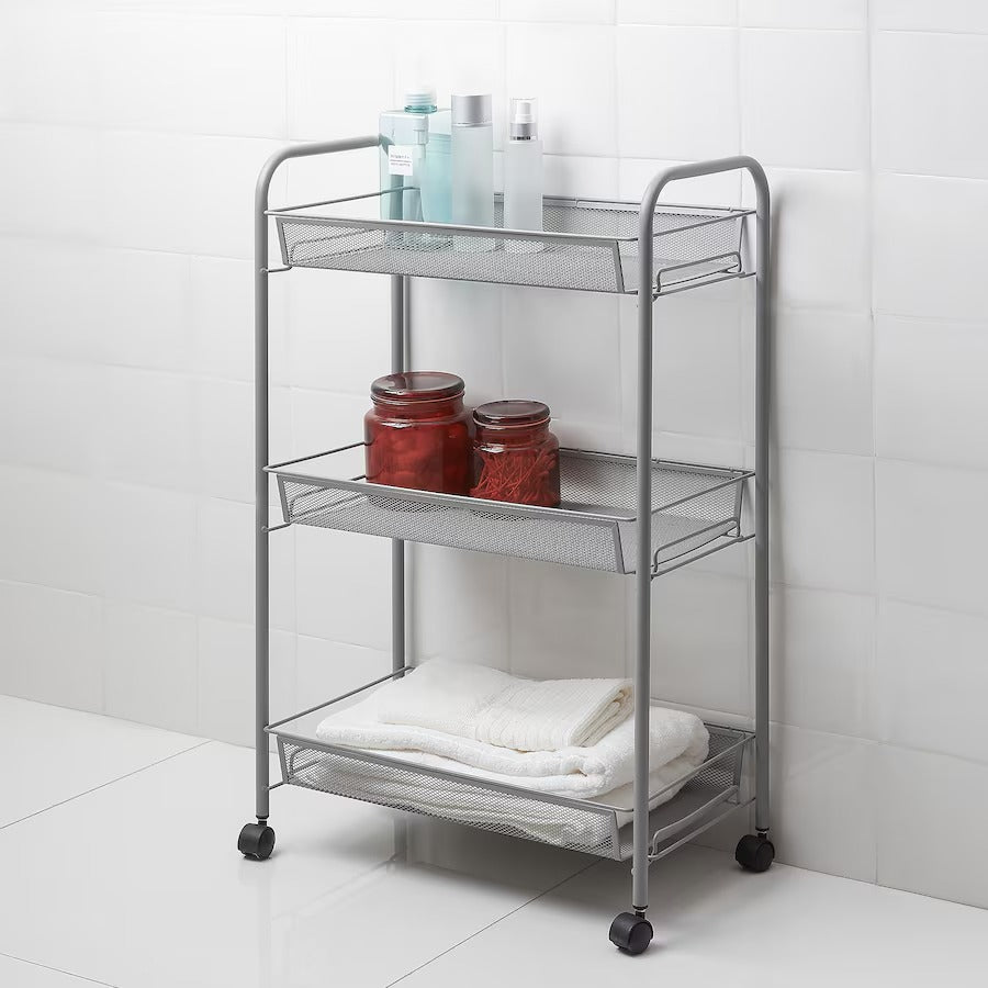 HORNAVAN Trolley, white, 26x48x77 cm