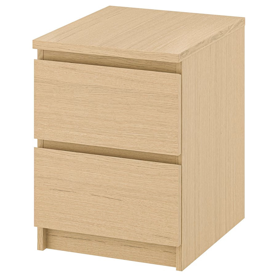 MALM Chest of 2 drawers, white, 40x55 cm