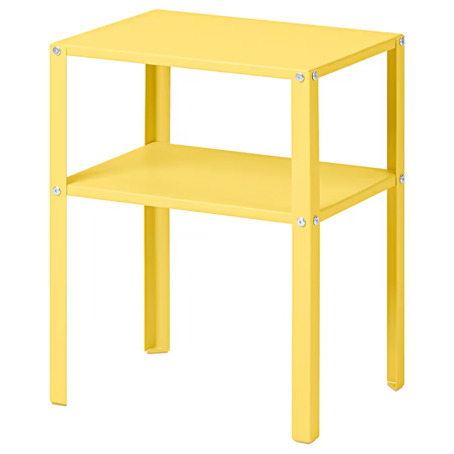 KNARREVIK Bedside table, bright yellow, 42x34 cm