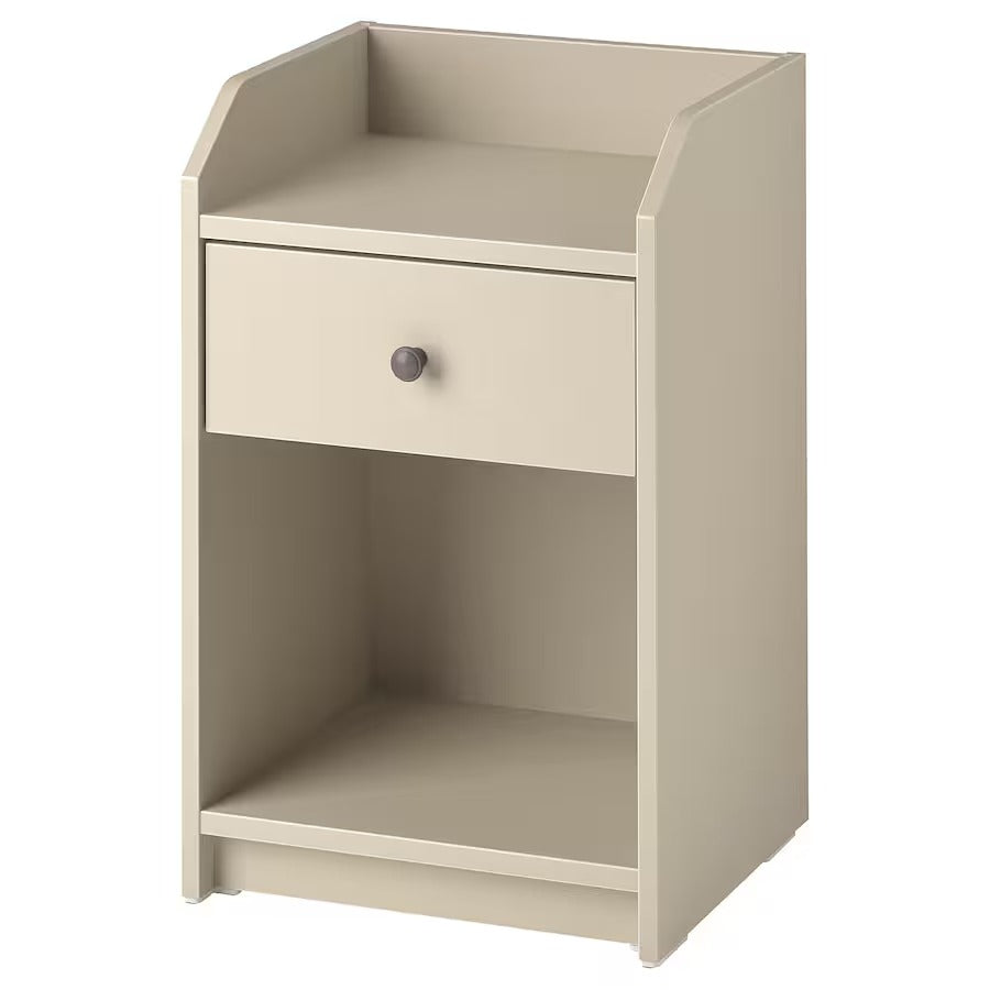 HAUGA Bedside table, white, 40x36 cm