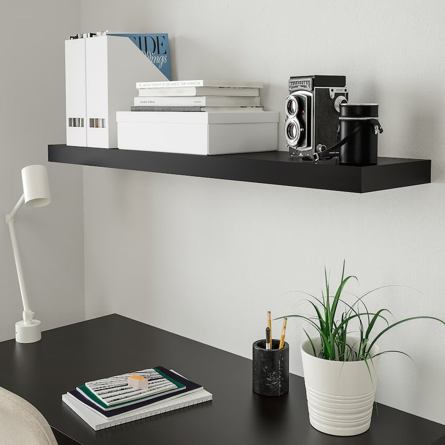 LACK Wall shelf, white stained oak effect, 110x26 cm