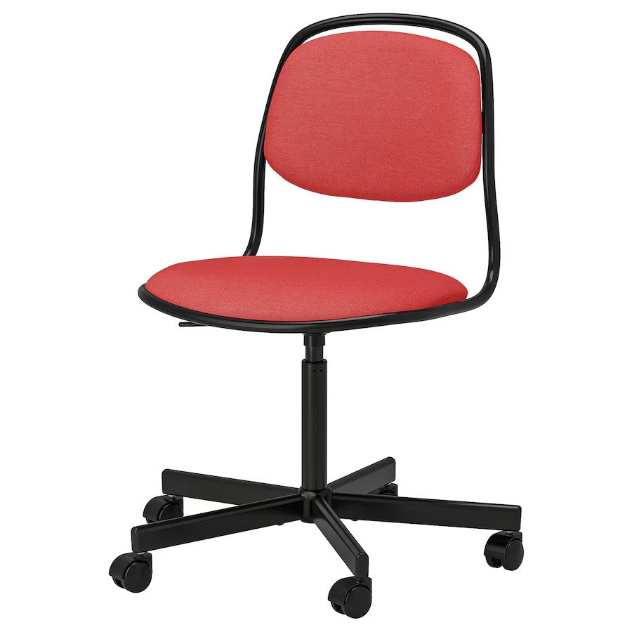 ÖRFJÄLL Swivel chair, white/Vissle light grey