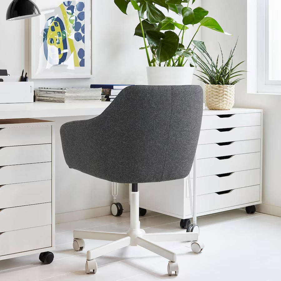 TOSSBERG / MALSKÄR Swivel chair, Gunnared beige/white