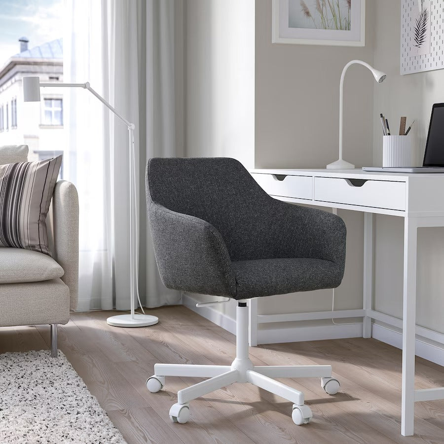 TOSSBERG / MALSKÄR Swivel chair, Gunnared beige/white