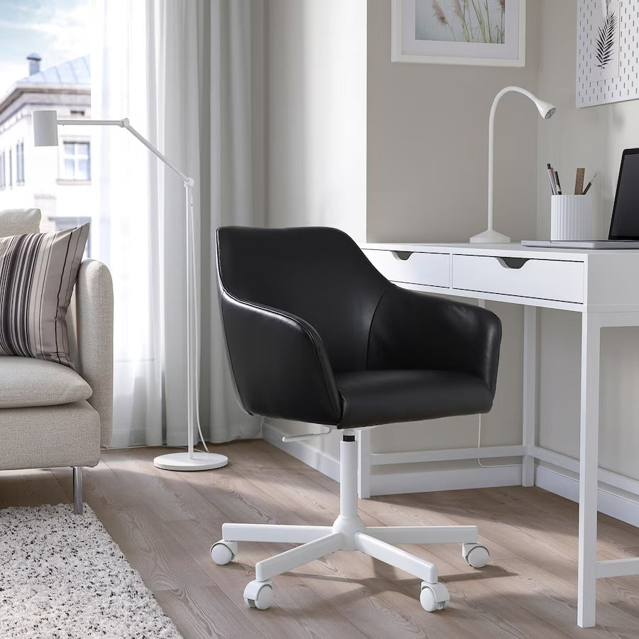 TOSSBERG / MALSKÄR Swivel chair, Gunnared beige/white