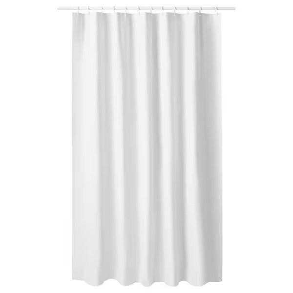 LUDDHAGTORN Shower curtain, grey, 180x200 cm