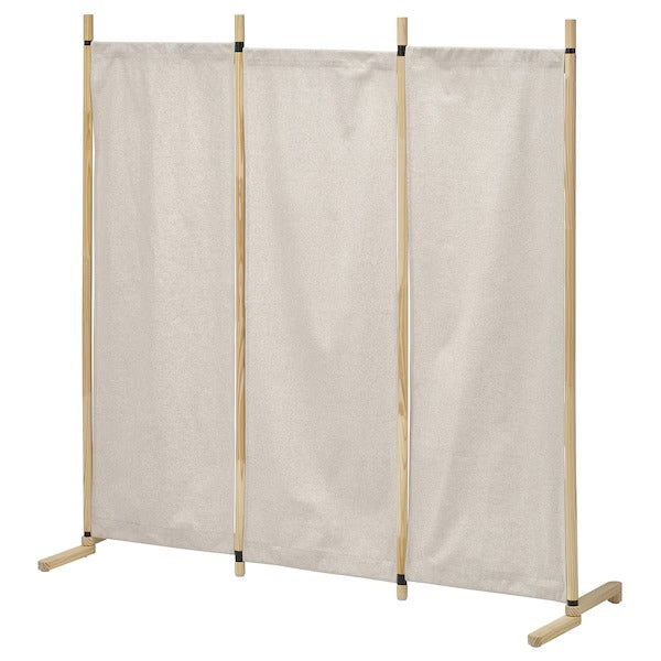 New GLAMBERGET Room divider, pine/Katorp beige, 150x150 cm