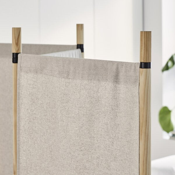 New GLAMBERGET Room divider, pine/Katorp beige, 150x150 cm