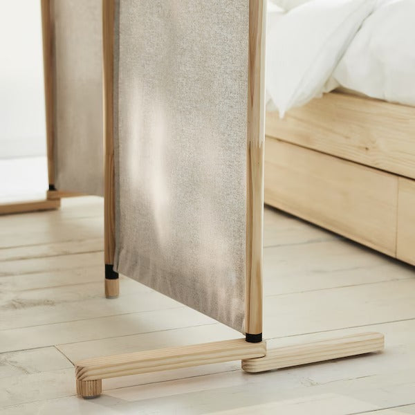 New GLAMBERGET Room divider, pine/Katorp beige, 150x150 cm