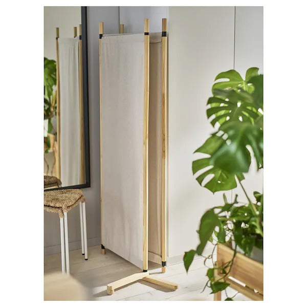 New GLAMBERGET Room divider, pine/Katorp beige, 150x150 cm