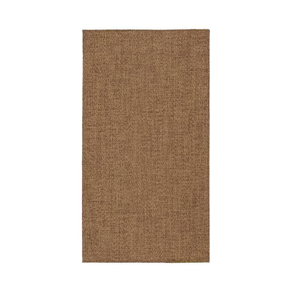 LYDERSHOLM Rug flatwoven, in/outdoor, medium brown, 80x150 cm