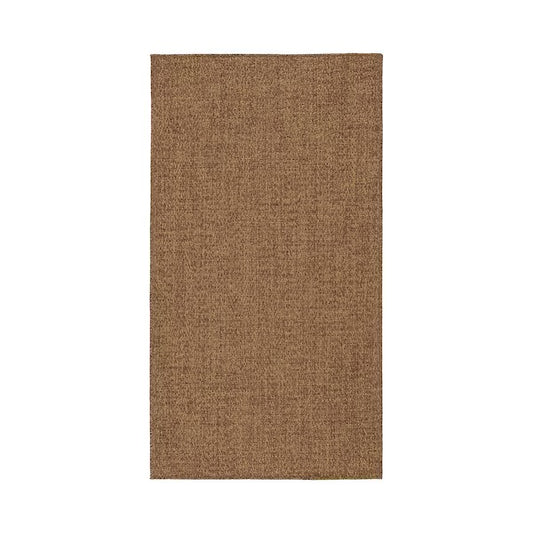 LYDERSHOLM Rug flatwoven, in/outdoor, medium brown, 80x150 cm