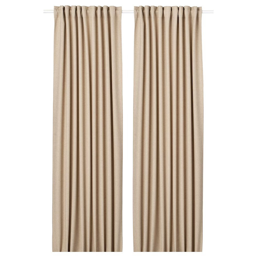 ANNAKAJSA Room darkening curtains, 1 pair, anthracite, 145x250 cm