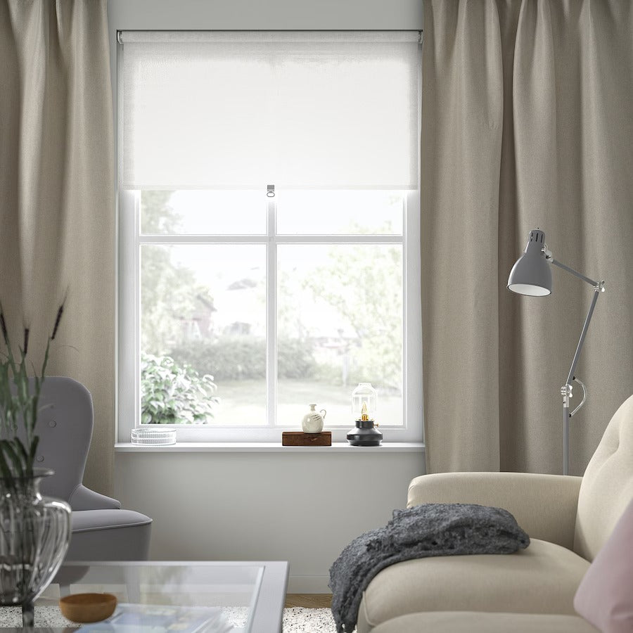 ANNAKAJSA Room darkening curtains, 1 pair, anthracite, 145x250 cm