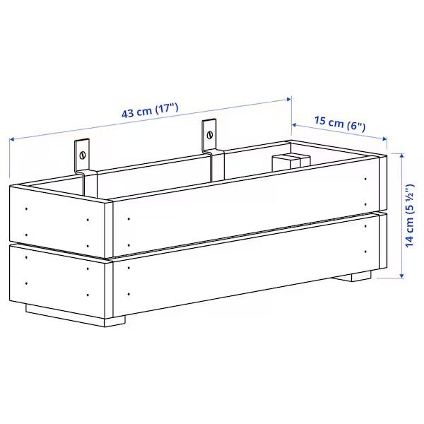 STJÄRNANIS Flower box, outdoor acacia, 75x27 cm