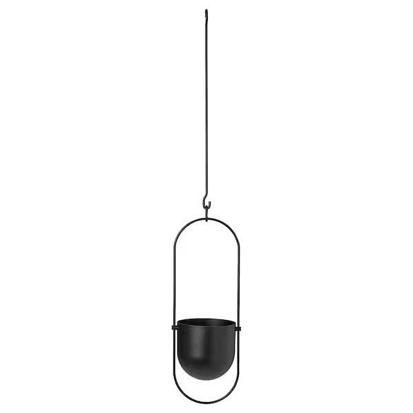 CHILISTRÅN Hanging planter, in/outdoor white, 12 cm