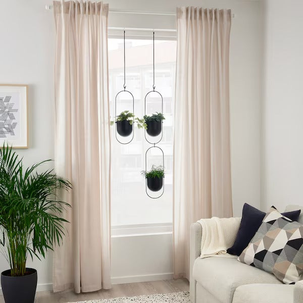 CHILISTRÅN Hanging planter, in/outdoor white, 12 cm