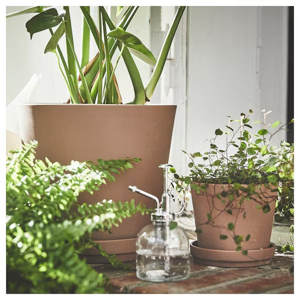plant pot 24 cm KLARBÄR Plant pot with saucer, in/outdoor brown, 24 cm – Simple Lifestyle Myanmar