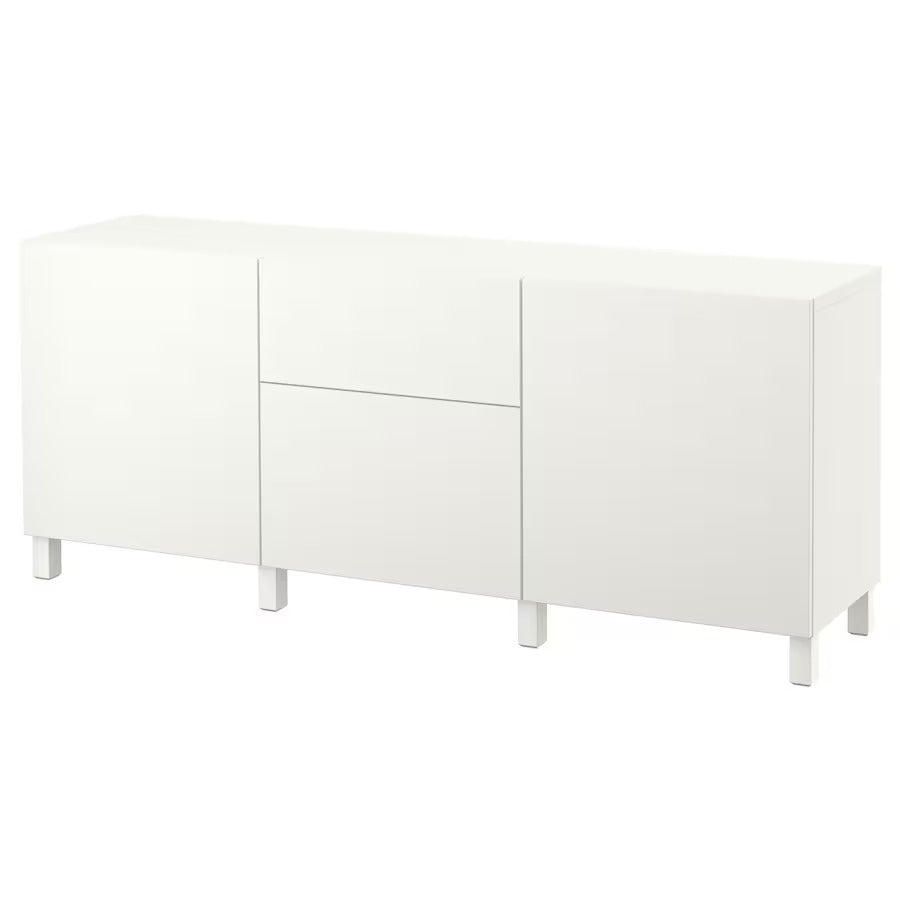 BESTÅ Storage combination with drawers, white/Lappviken/Stubbarp white, 180x42x74 cm