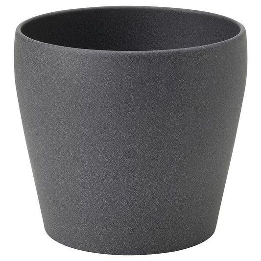 PERSILLADE Plant pot, dark grey, 19 cm