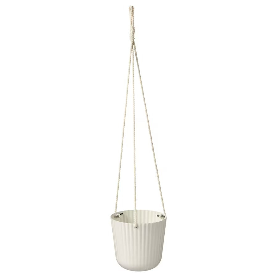 ÄPPELROS Hanging planter, in/outdoor off-white, 27 cm